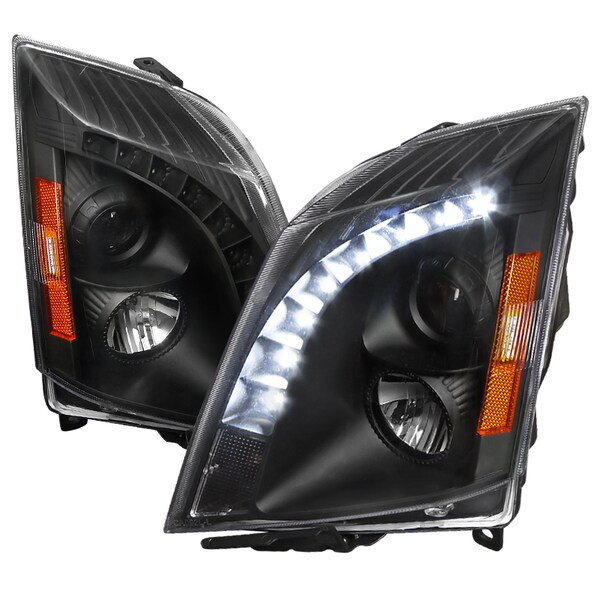 Spec-D Tuning 08-13 Cadillac Cts Halo Projector Headlight - Black 2LHP-CTS08JM-RS - main